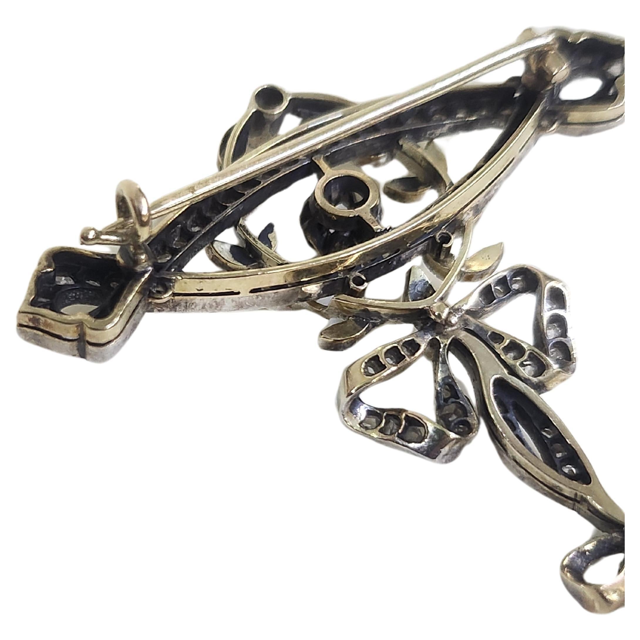 Women's Antique Victorian 1850s Diamond Brooch