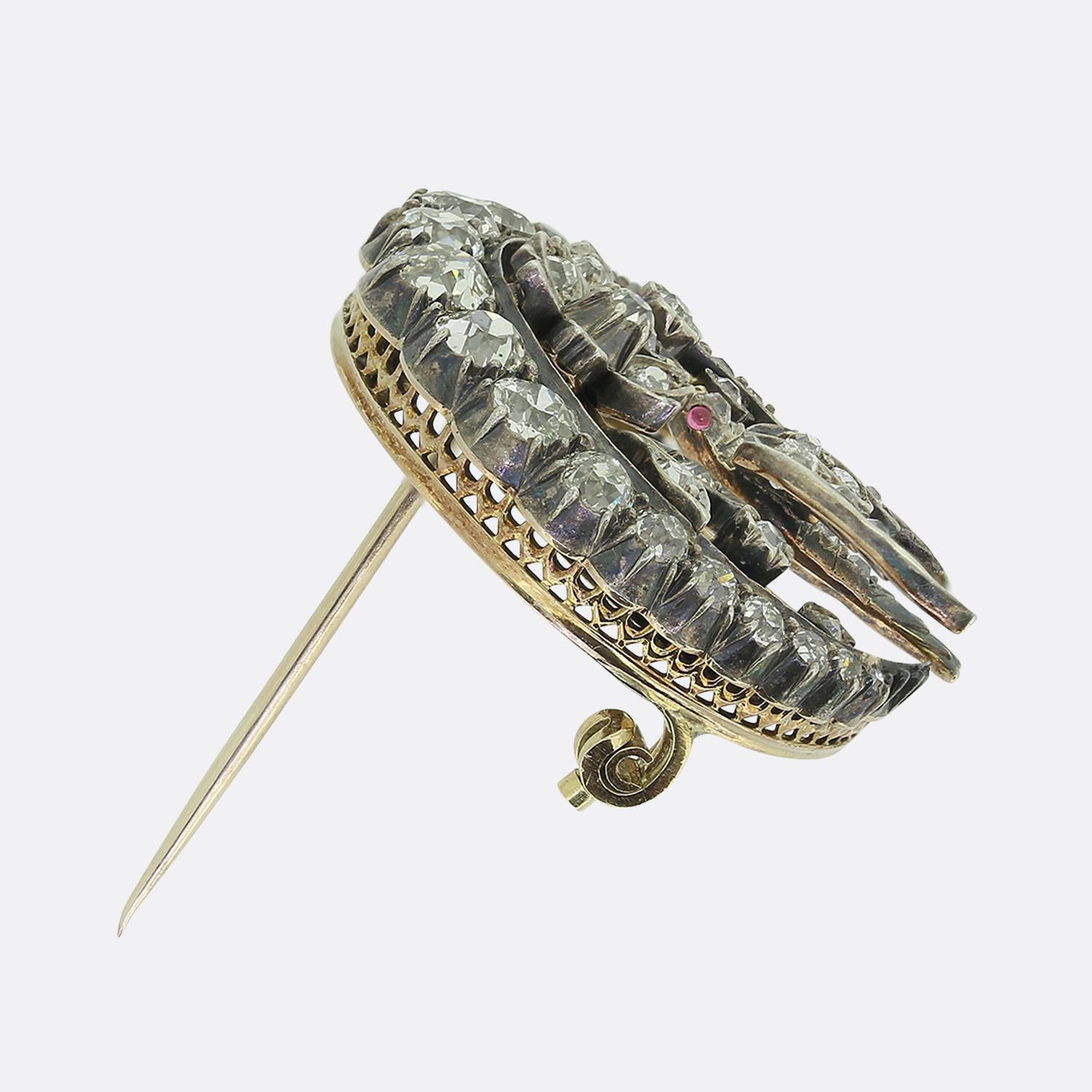 Victorian Diamond Brooch In Good Condition In London, GB