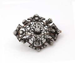 Victorian Diamond Brooch Pin / Transformer Pendant, 2.5 Carats, 1890