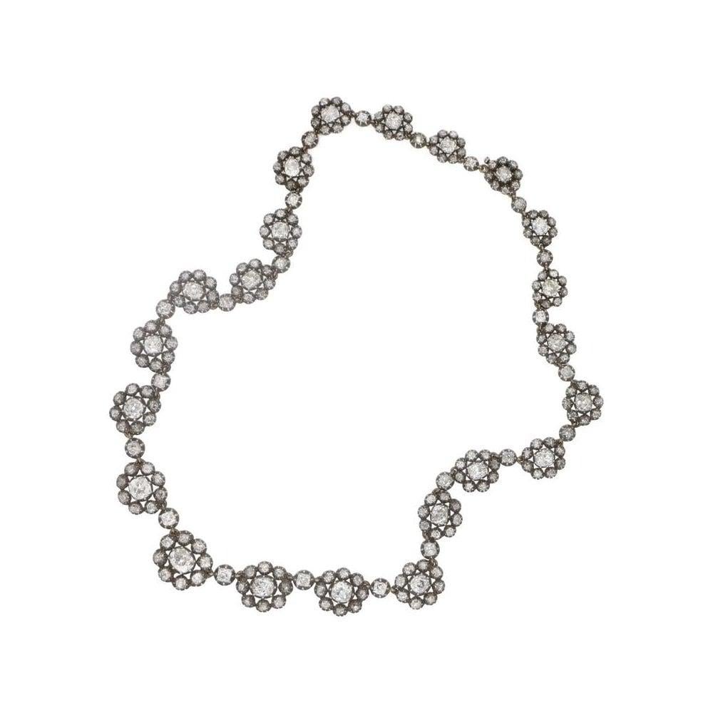 choker necklace silver diamond