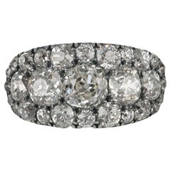 Victorian diamond cluster ring, circa 1880.