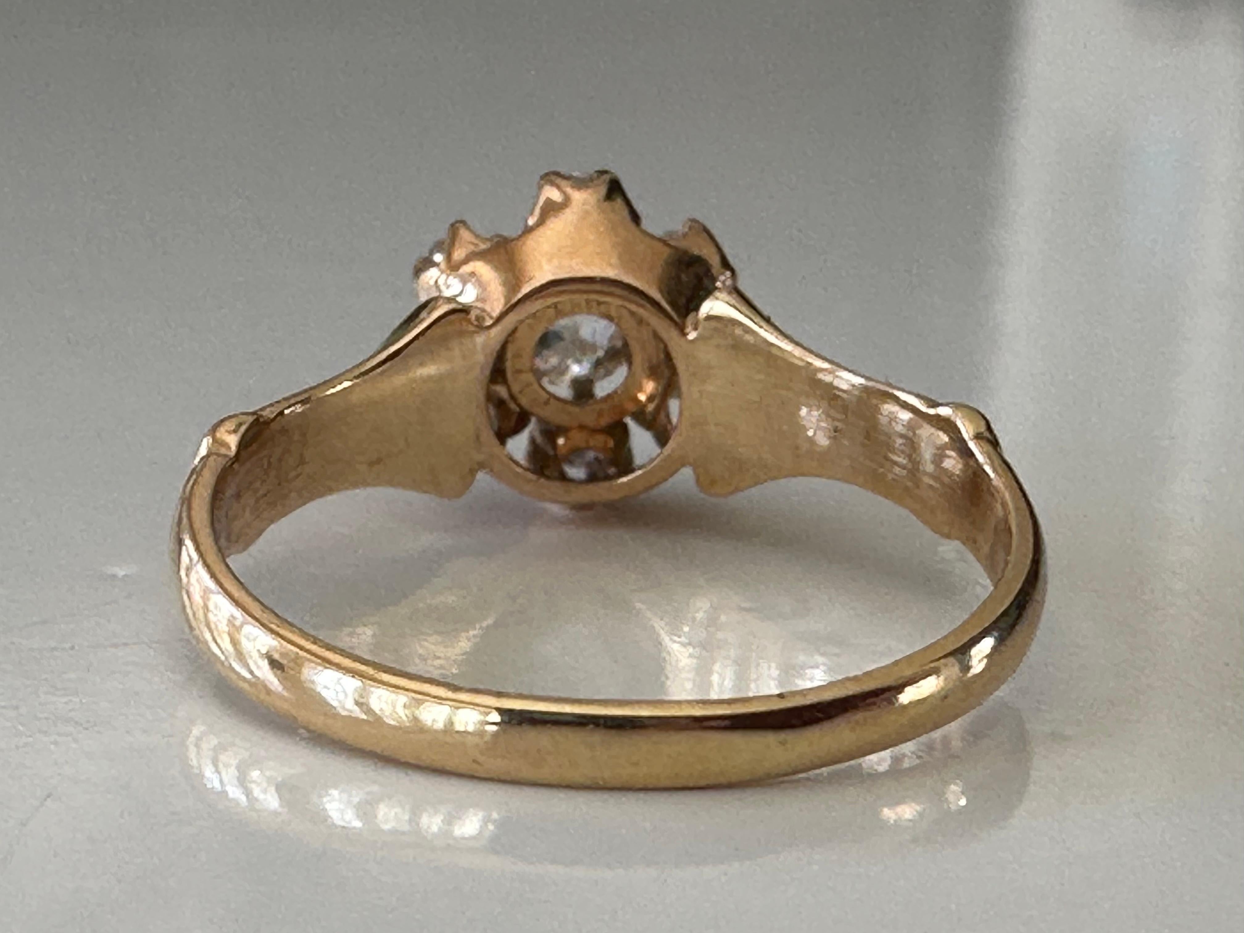 Viktorianischer Diamant-Cluster-Ring (Spätviktorianisch) im Angebot