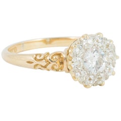 Antique Victorian Diamond Cluster Ring