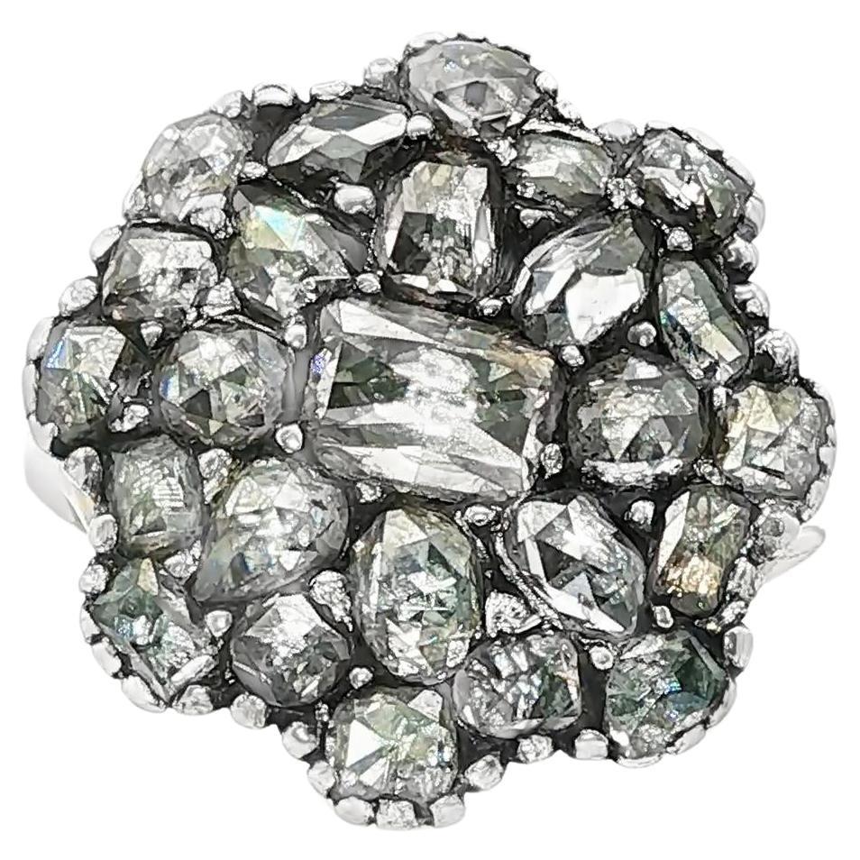 Victorian Diamond Cluster Ring in vendita