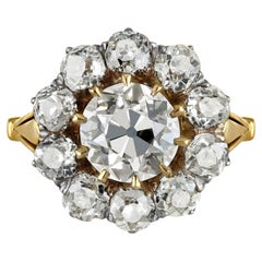 Victorian Diamond Coronet Cluster Ring, circa 1890