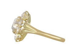 Victorian diamond coronet cluster ring, English, circa 1890.