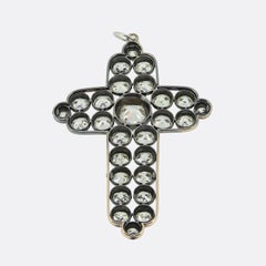 Victorian Diamond Cross Pendant