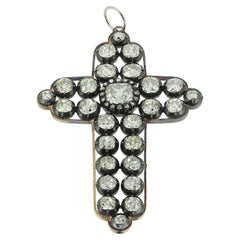 Victorian Diamond Cross Pendant