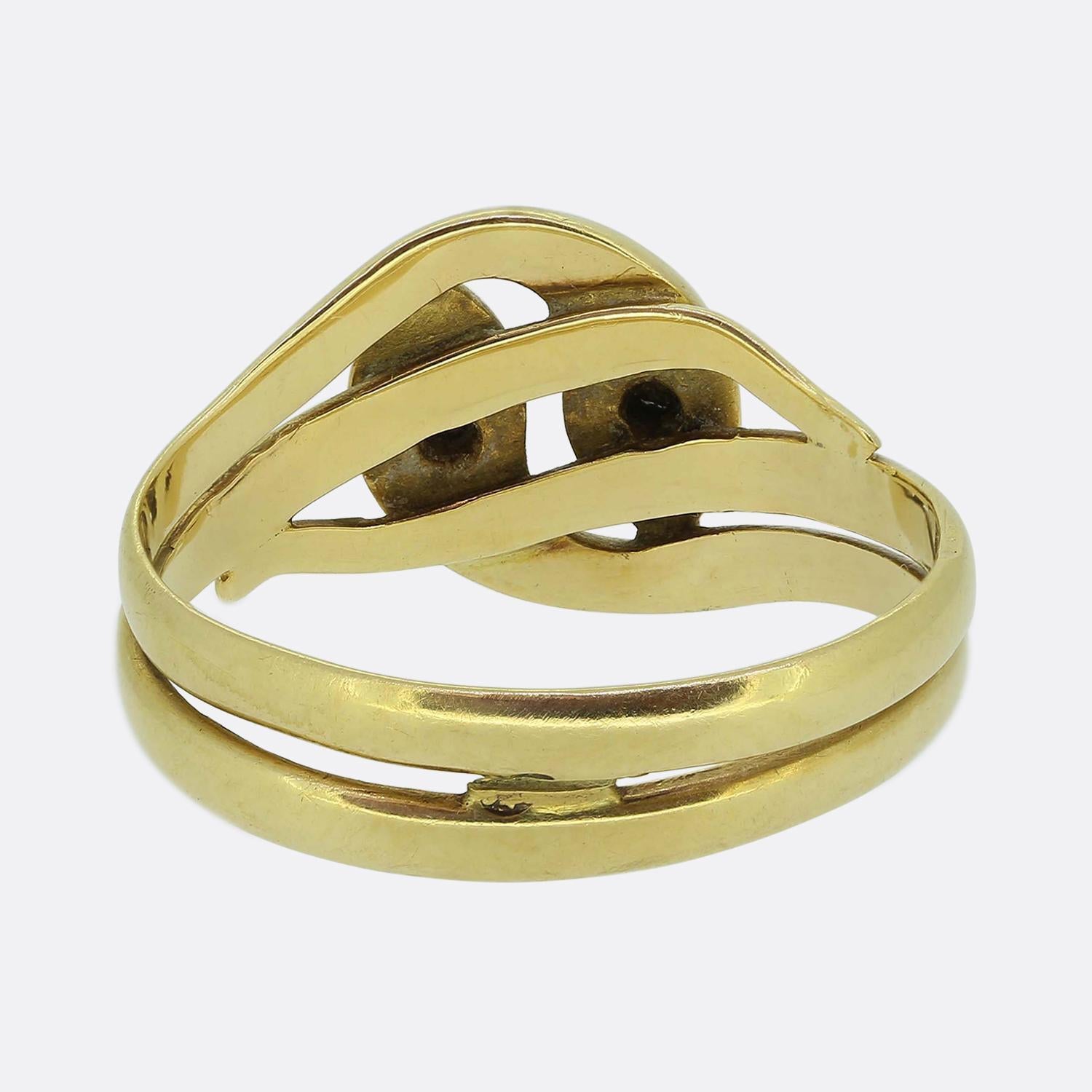 Victorian Diamond Double Snake Ring In Good Condition In London, GB
