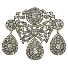 Victorian Diamond Drop Brooch