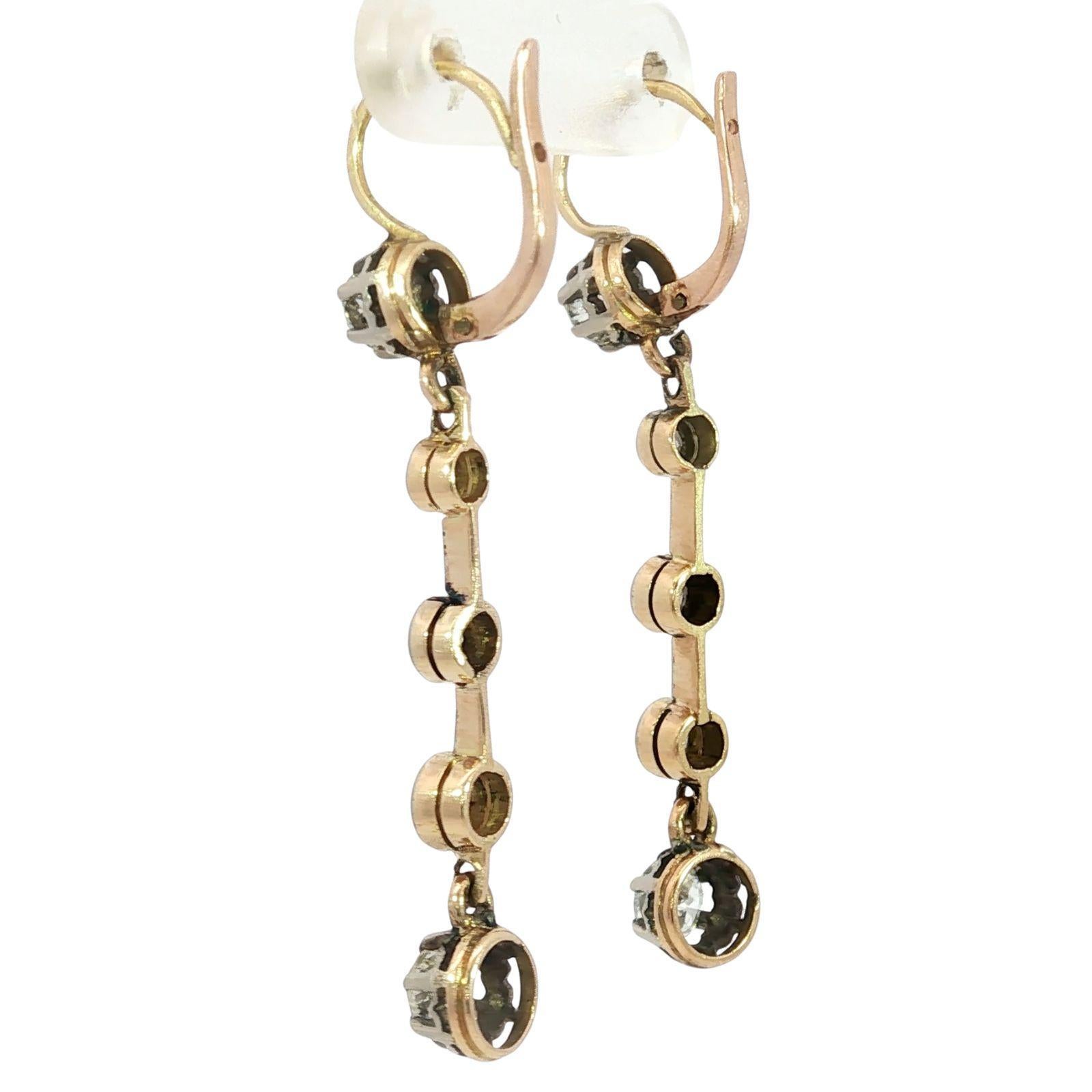 Orecchini vittoriani con diamanti in argento 18K ~2,24ctw in vendita 3