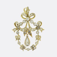 Victorian Diamond Drop Pendant