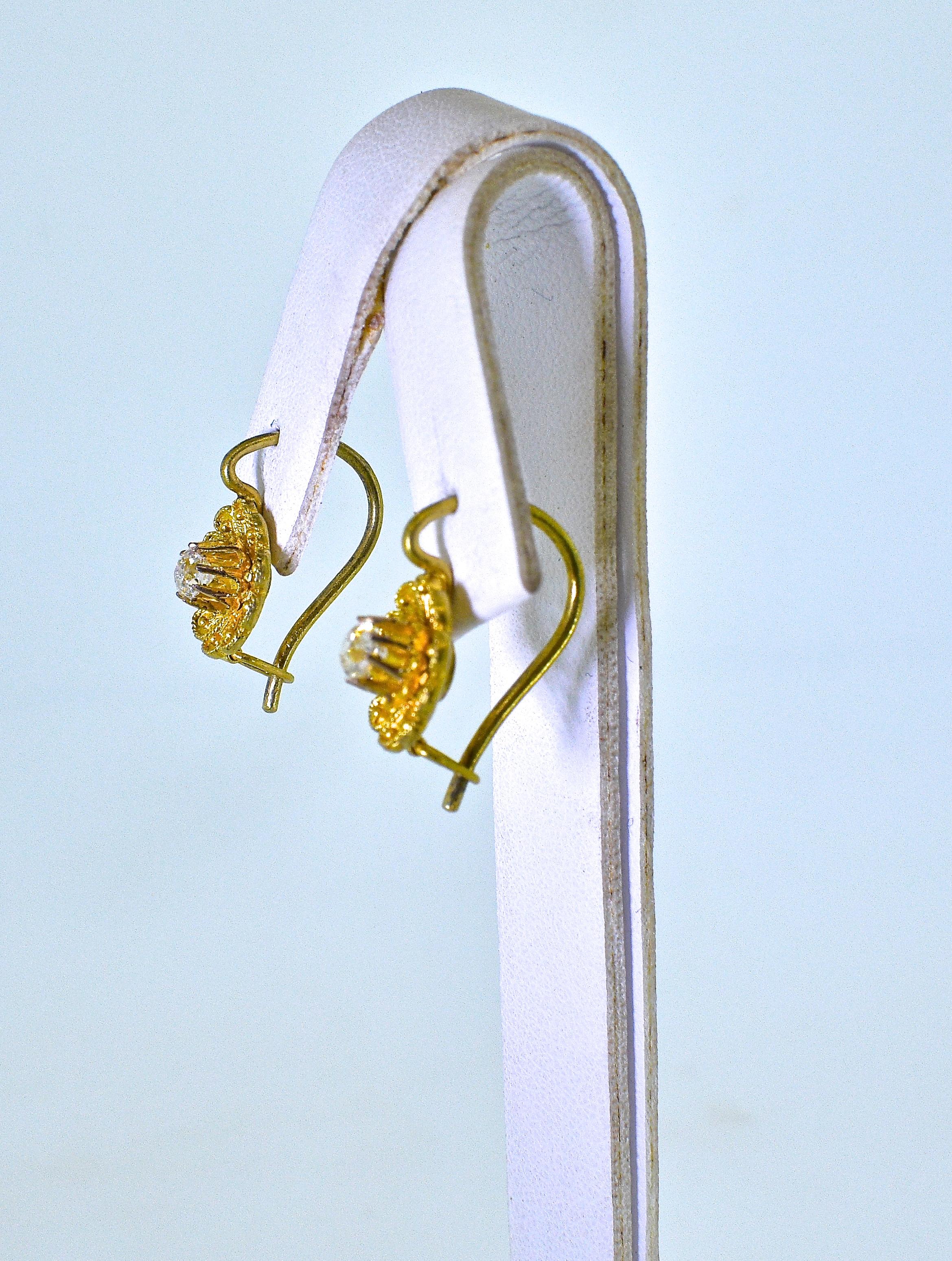 Victorian Diamond Earrings, circa 1895 In Excellent Condition In Aspen, CO