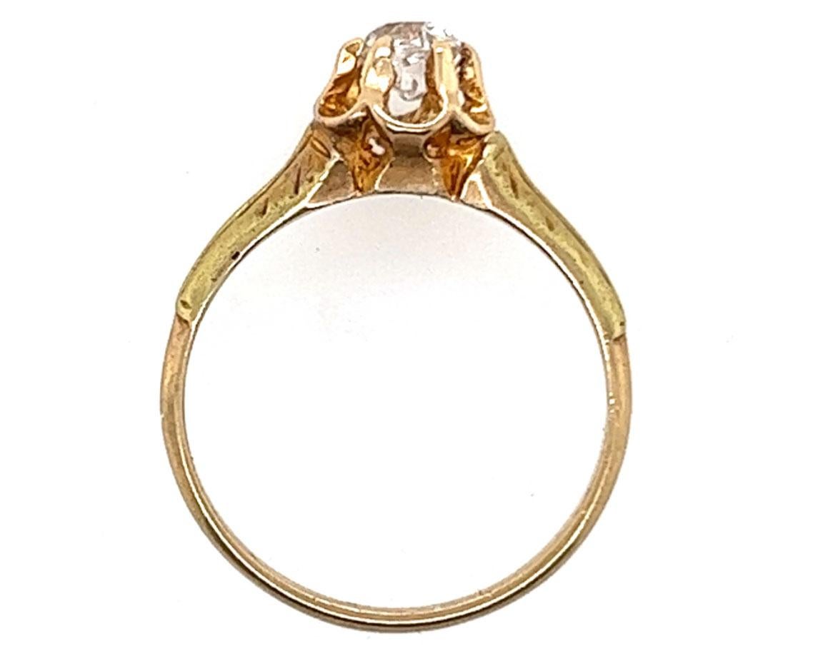 Genuine Original Vintage Antique 1850's-1870's Old Mine Cushion Cut .40ct Diamond 14K Yellow Gold Art Deco Engagement Ring


Featuring a Gorgeous Genuine .40ct Natural F/VVS Old Mine Cushion Cut Diamond Center

Circa 1850's-1870's

The Victorian Era