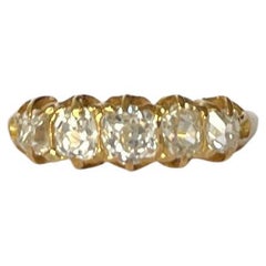 Victorian Diamond Five-Stone 22 Carat Gold Ring