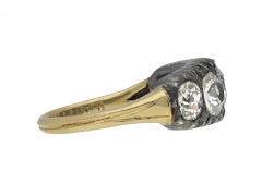 Victorian diamond five stone ring, English, circa 1850.