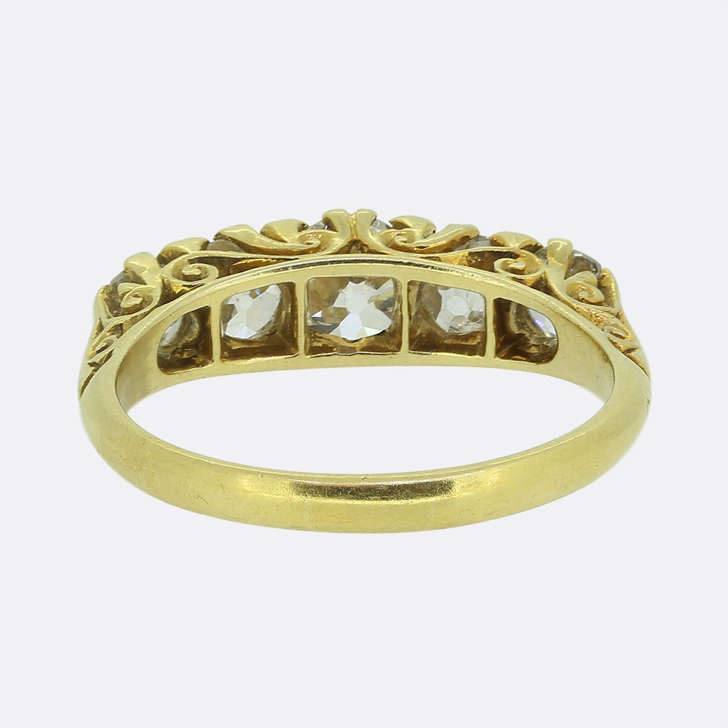 Victorian Diamond Five Stone Ring In Good Condition In London, GB