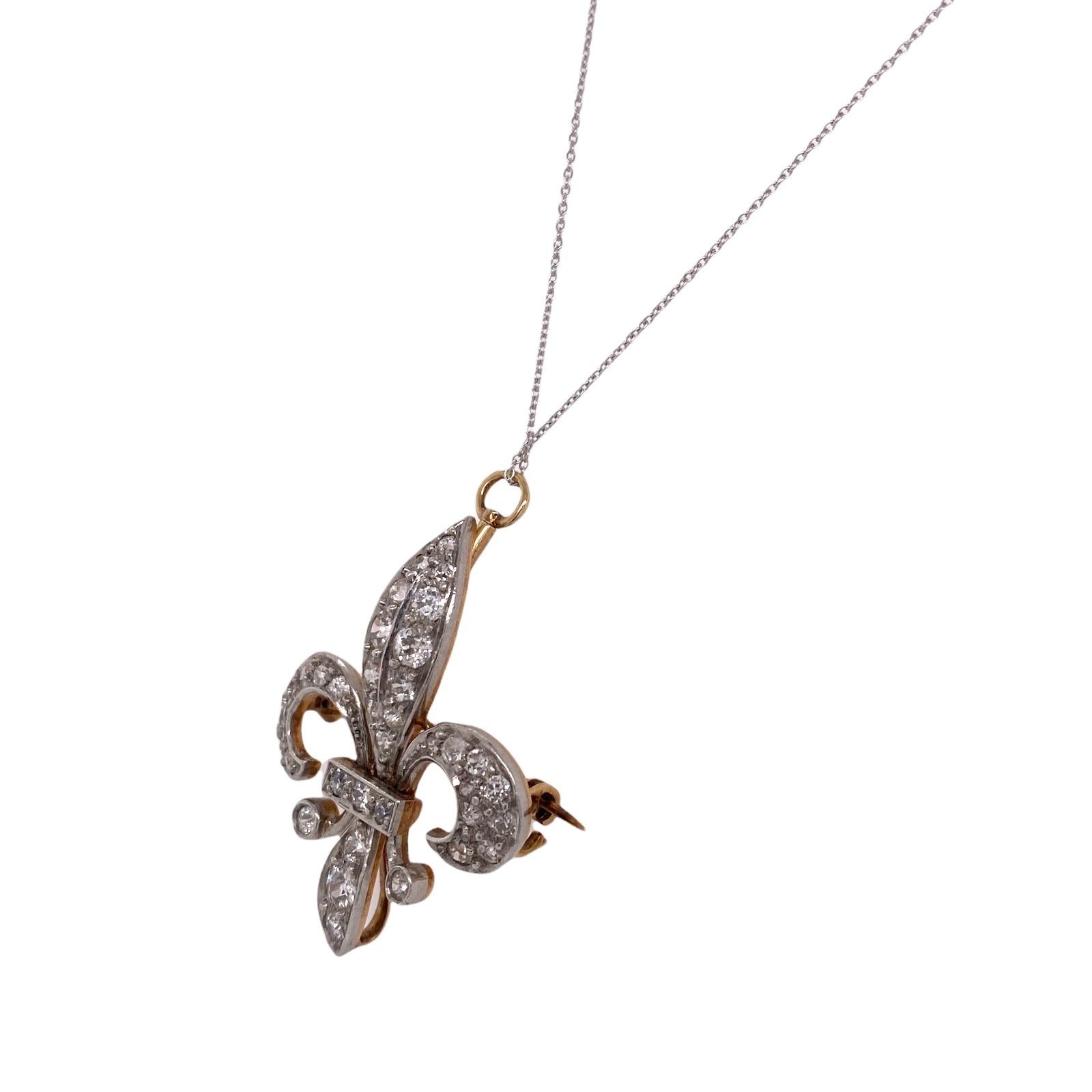 fleur de lis brooch