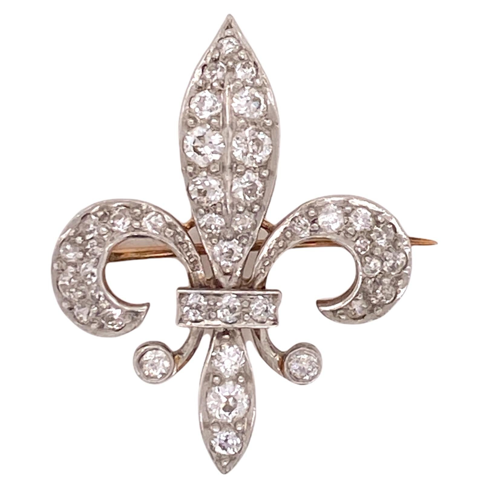 fleur de lys brooch