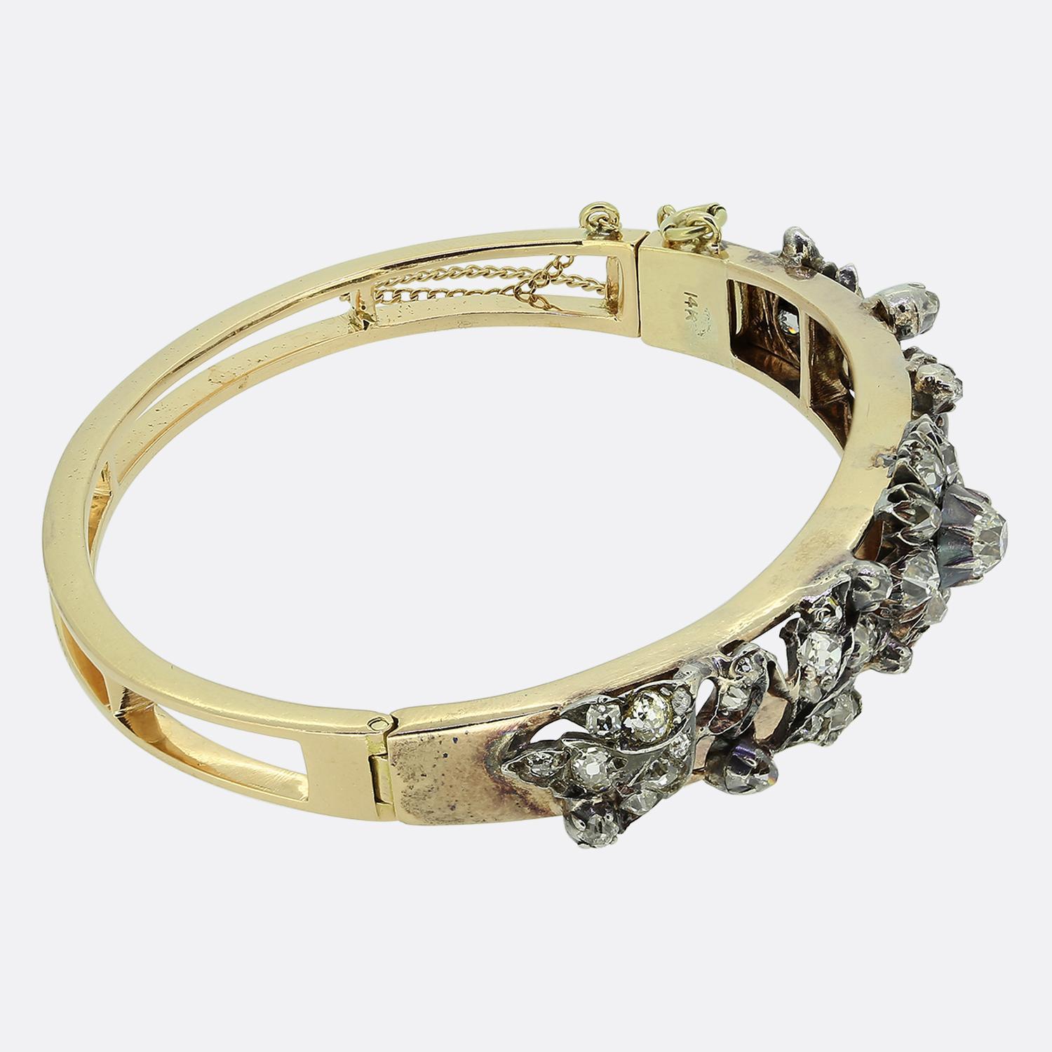 Vittoriano Bracciale floreale vittoriano con diamante