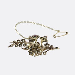 Victorian Diamond Floral Brooch