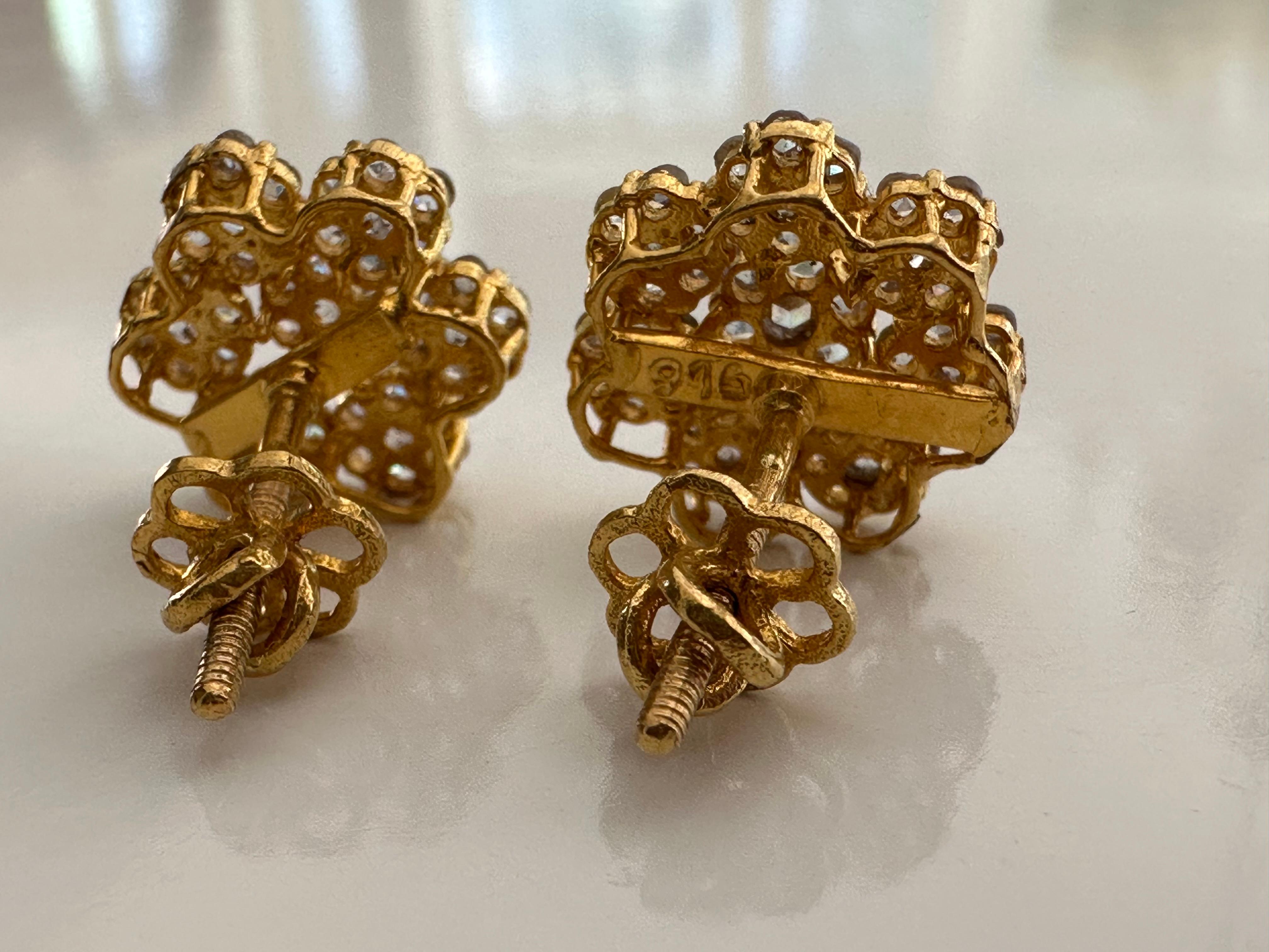 flower diamond earrings men