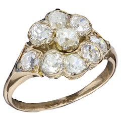 Anillo Flor Diamante Victoriano