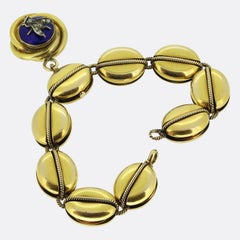 Victorian Diamond Fly Locket Bracelet