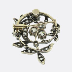 Victorian Diamond Foliated Brooch