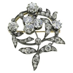 Victorian Diamond Foliated Brooch