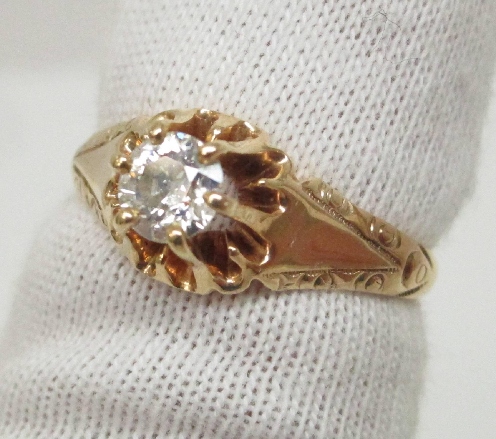 Victorian Diamond Gold Ring In Excellent Condition In Lexington, KY