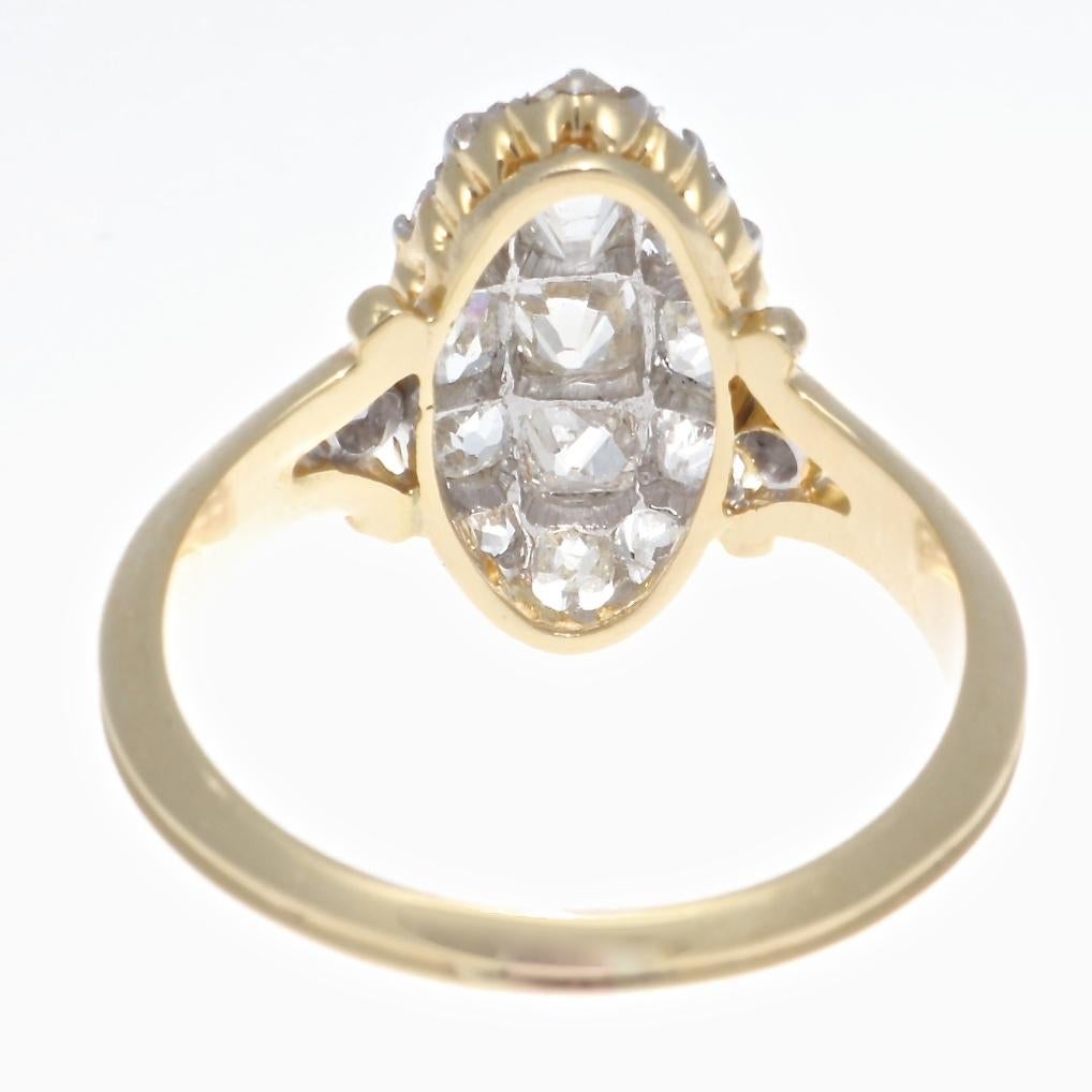 Victorian Diamond Gold Ring In Excellent Condition In Beverly Hills, CA