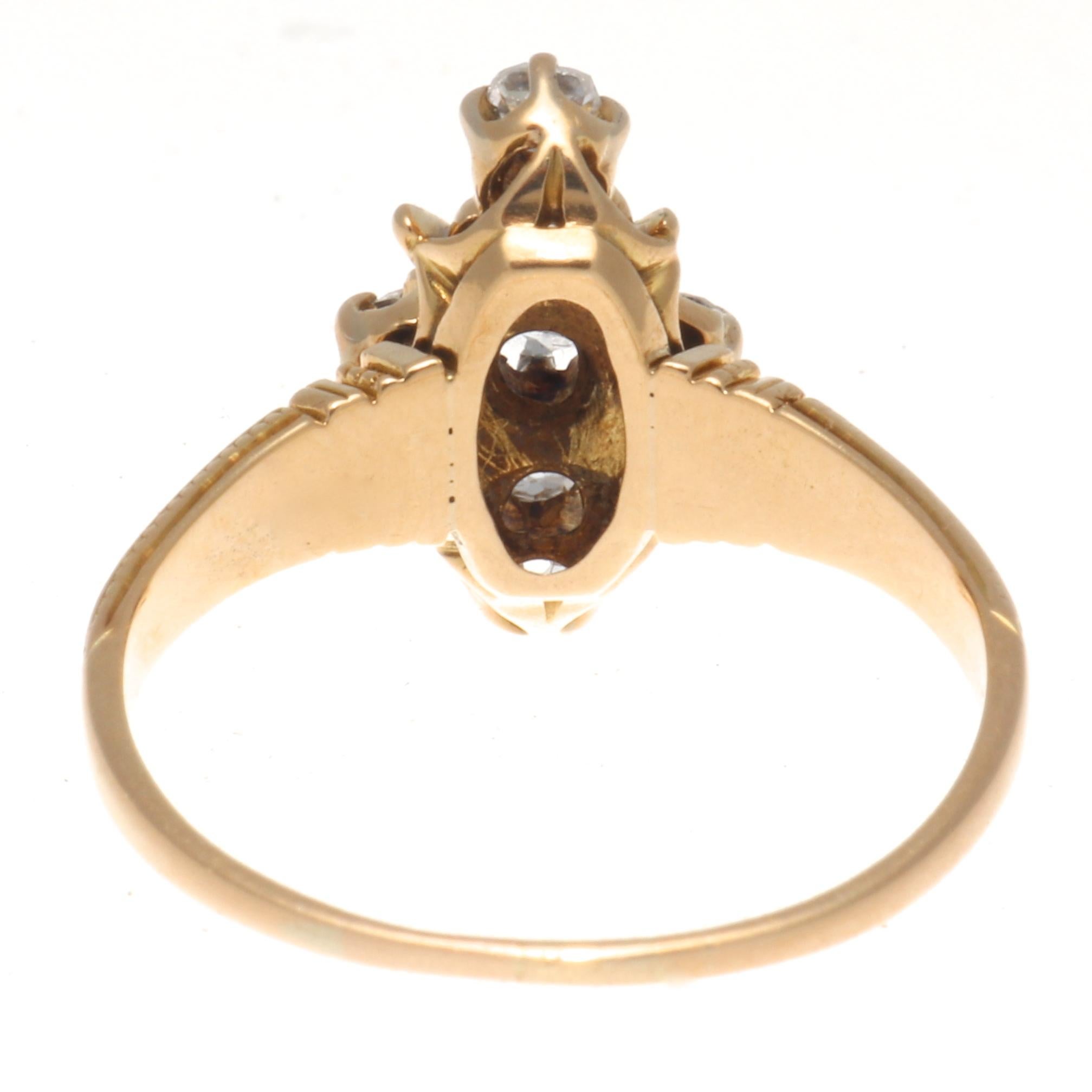 Women's Victorian Diamond Gold Ring