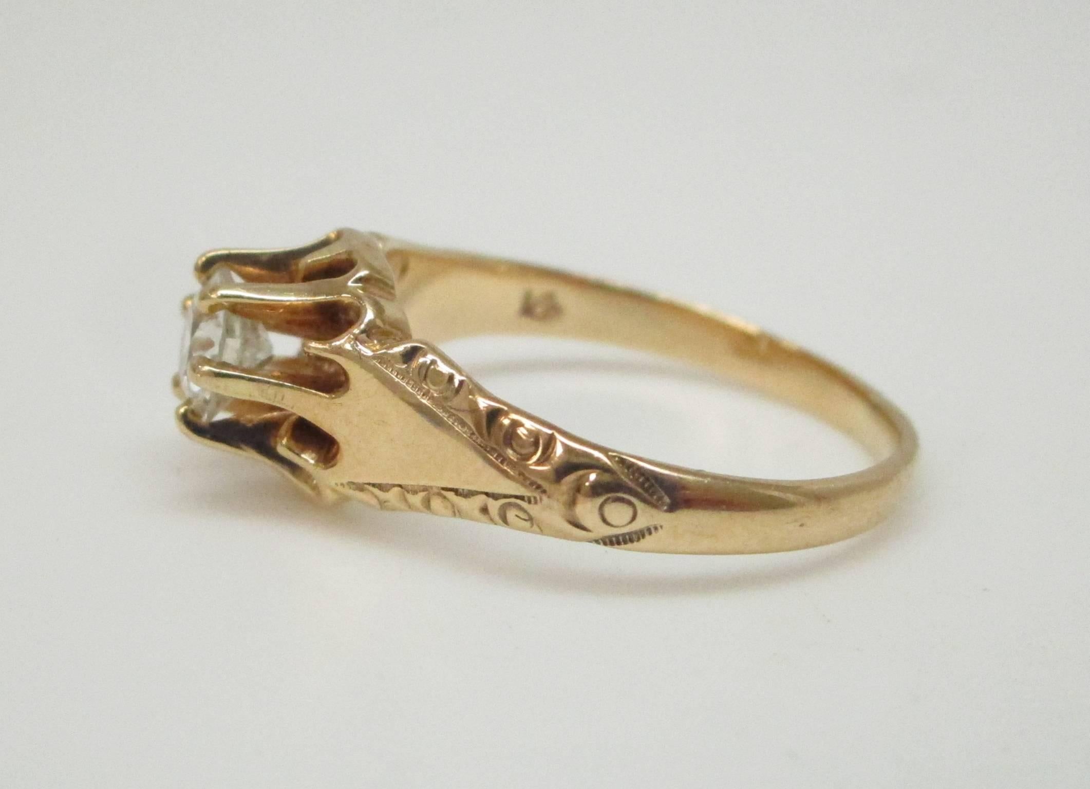 Victorian Diamond Gold Ring 2