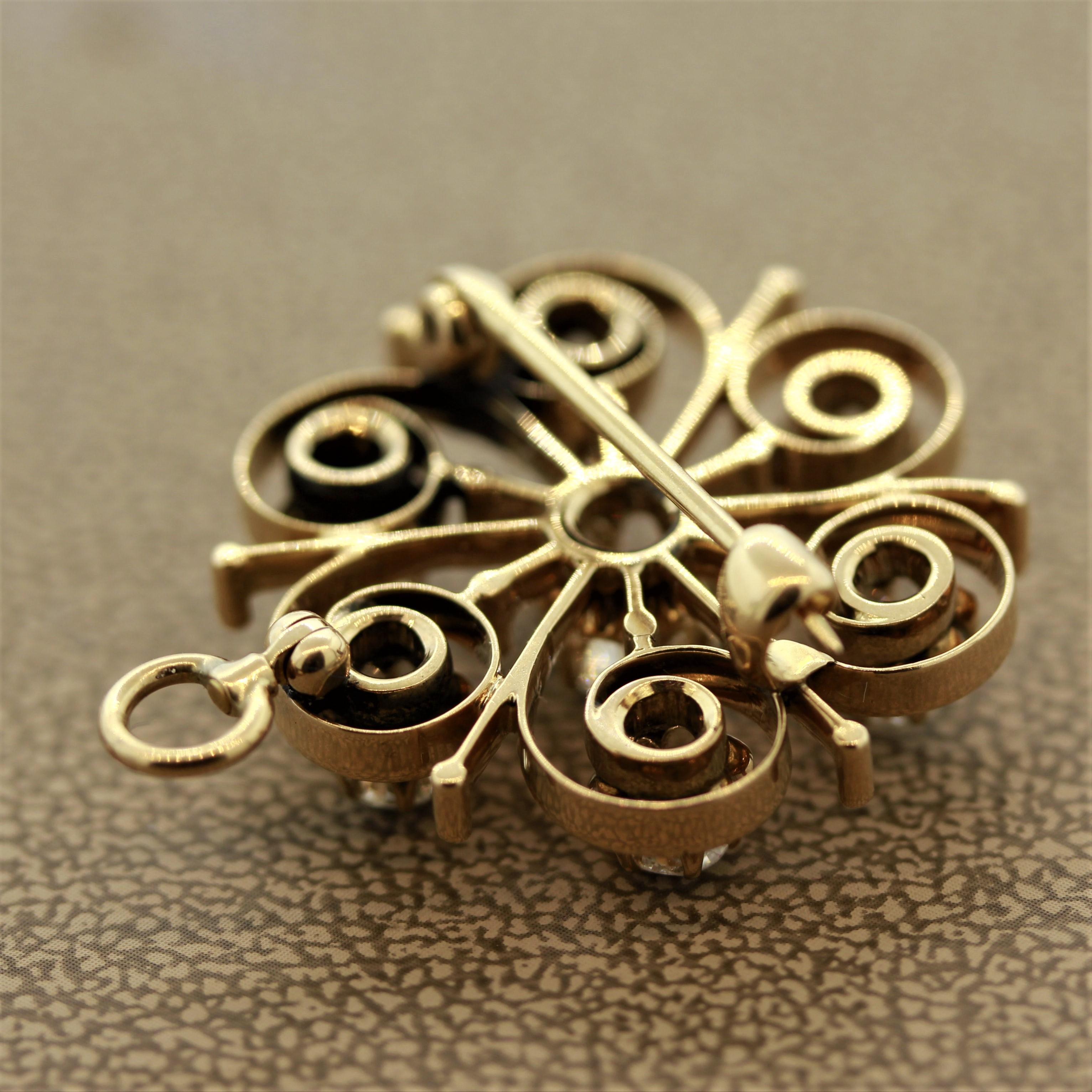 gold star brooch