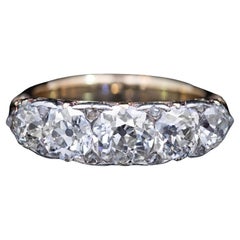 Victorian Diamond Half Hoop Ring Circa 1880s
