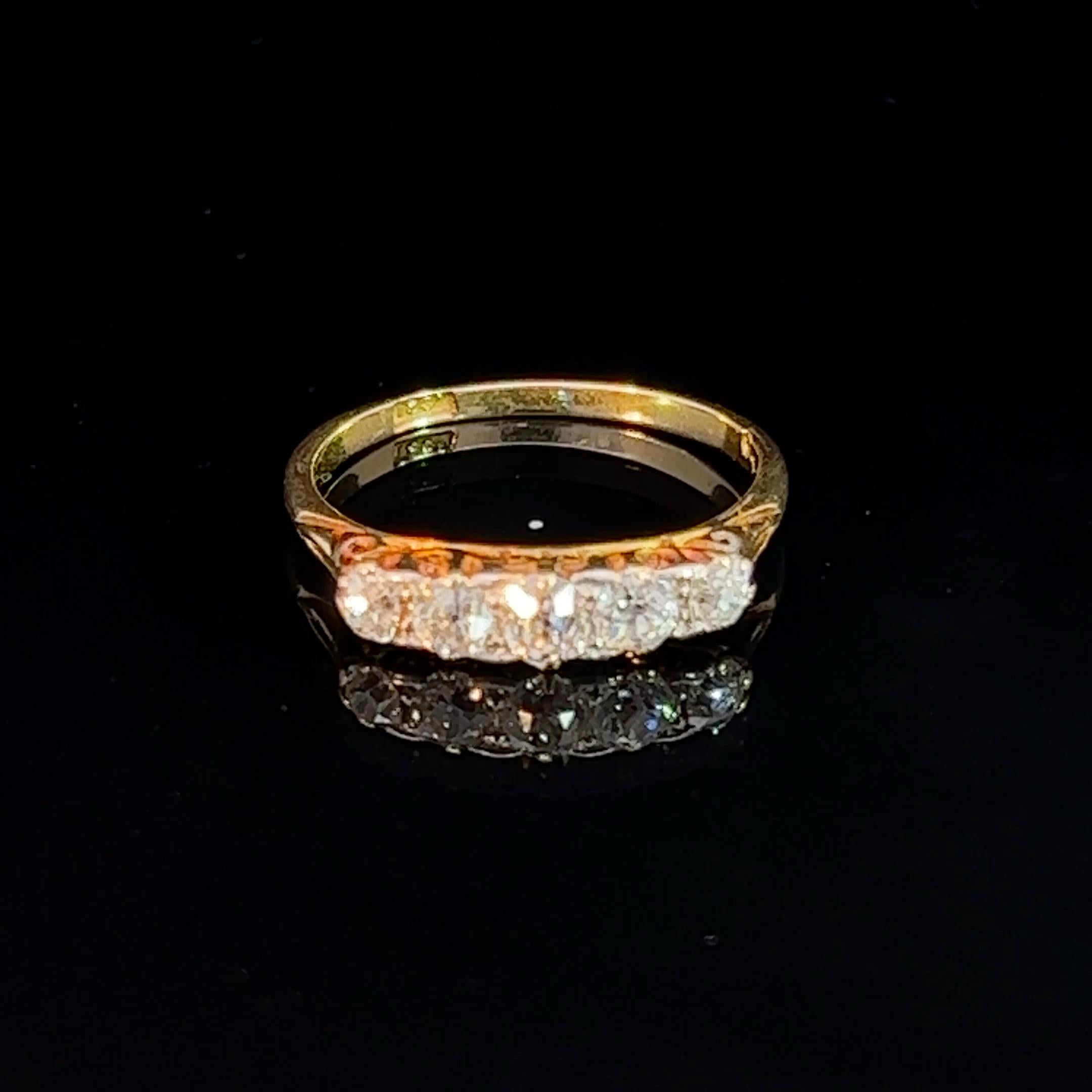 Victorian Diamond Half Hoop Ring Circa 1890s In Good Condition In ADELAIDE, SA