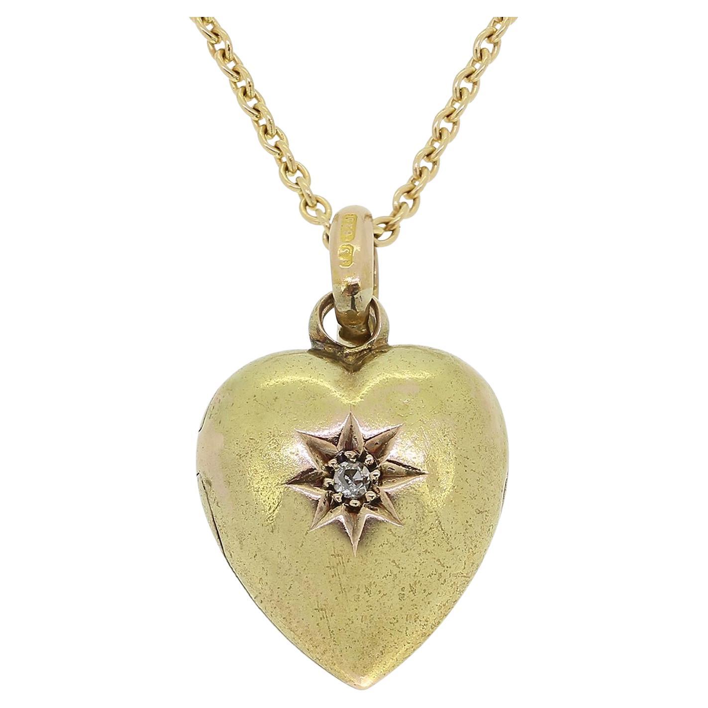 Victorian Heart Pendant Necklace For Sale at 1stDibs