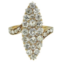 Antique Victorian Diamond Navette Ring