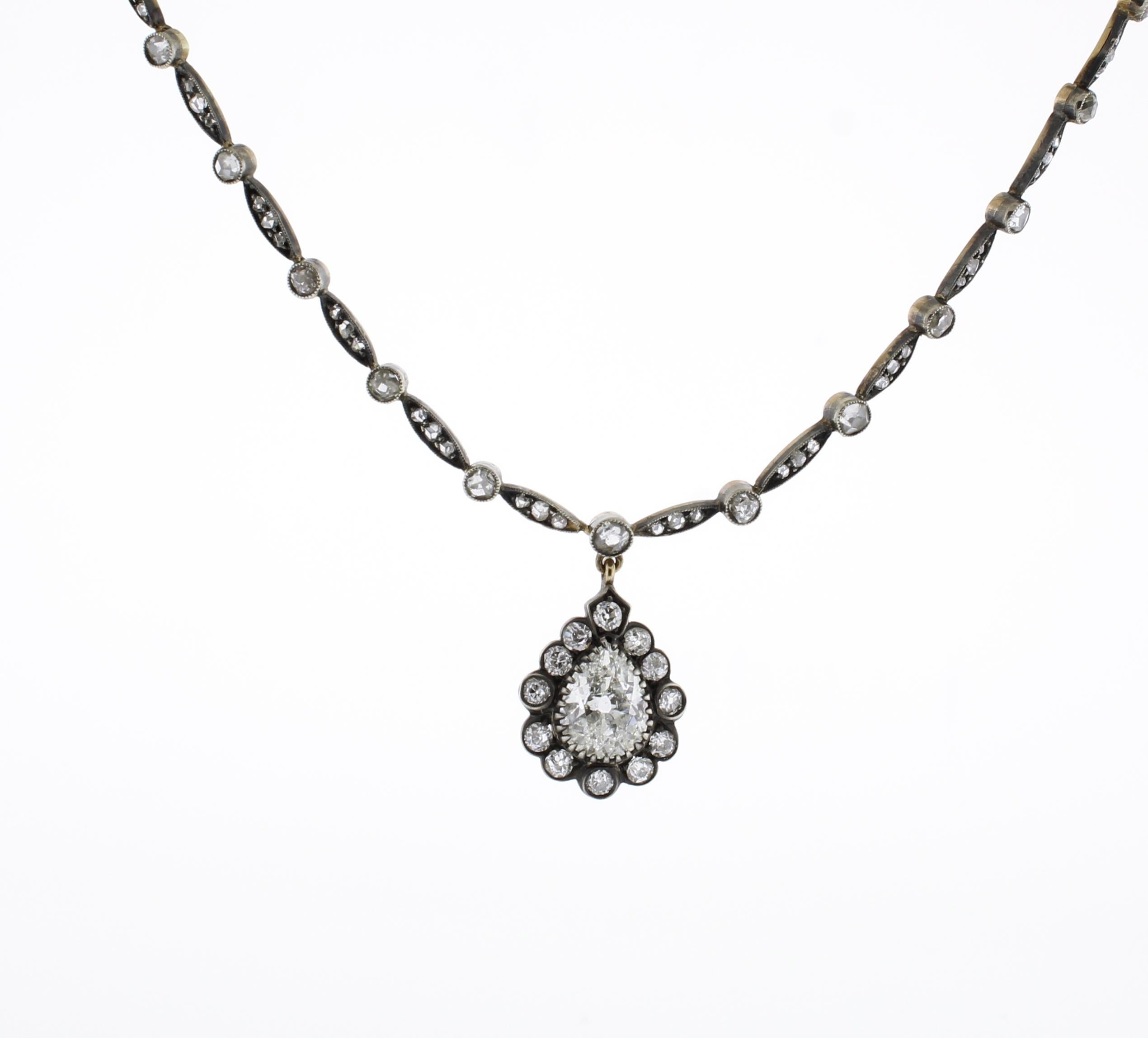 Viktorianische Diamant-Halskette im Zustand „Gut“ in Bethesda, MD