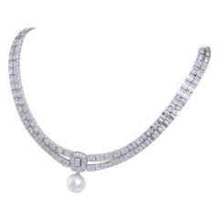 Victorian Diamond Necklace Studded in 18 Karat Gold and Studded Using Diamonds