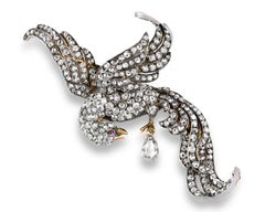 Victorian Diamond Peacock Brooch