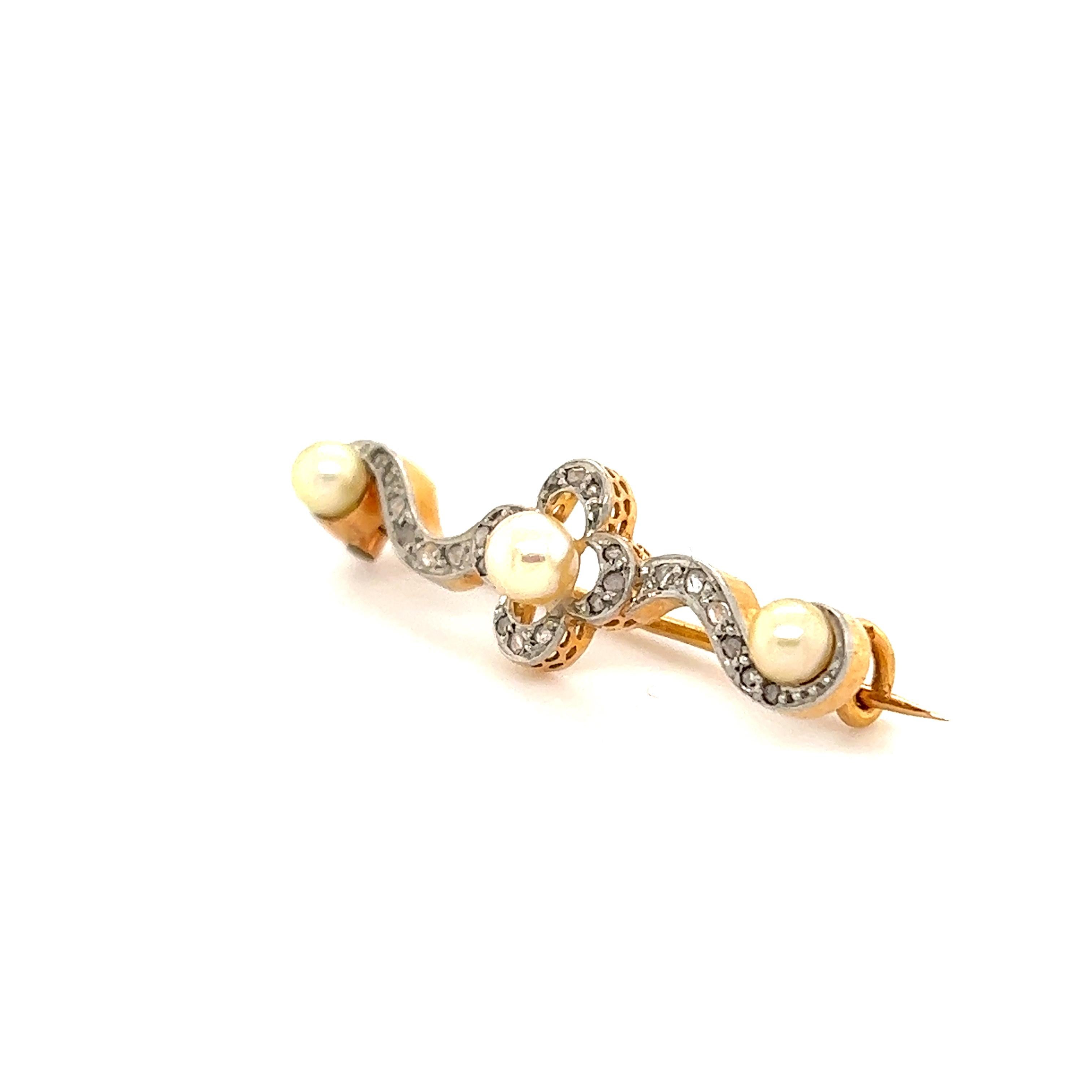 Delicately created over 120 years ago this pin is sure to stand out. This beautiful creation measures apprioximately 1.25