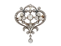 Victorian diamond pendant/brooch, circa 1880.