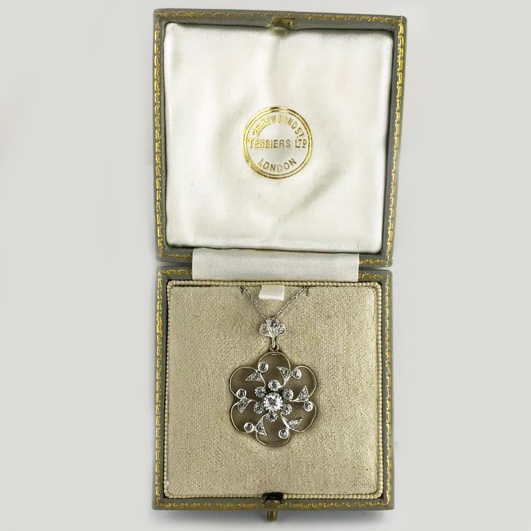 Victorian Diamond Pendant Brooch, circa 1890 For Sale 8