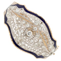 Victorian Diamond Platinum Bangle Bracelet