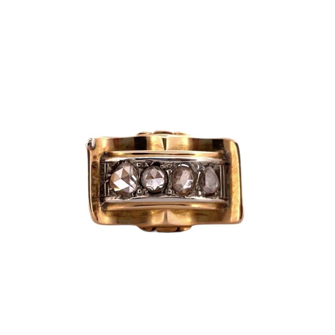 Transport yourself to a bygone era of grace and charm with this Elegant Victorian Diamond Ring, a masterpiece of timeless beauty and sophistication. 
Crafted in luxurious 18K yellow gold and adorned with a total carat weight (TCW) of 0.40 in