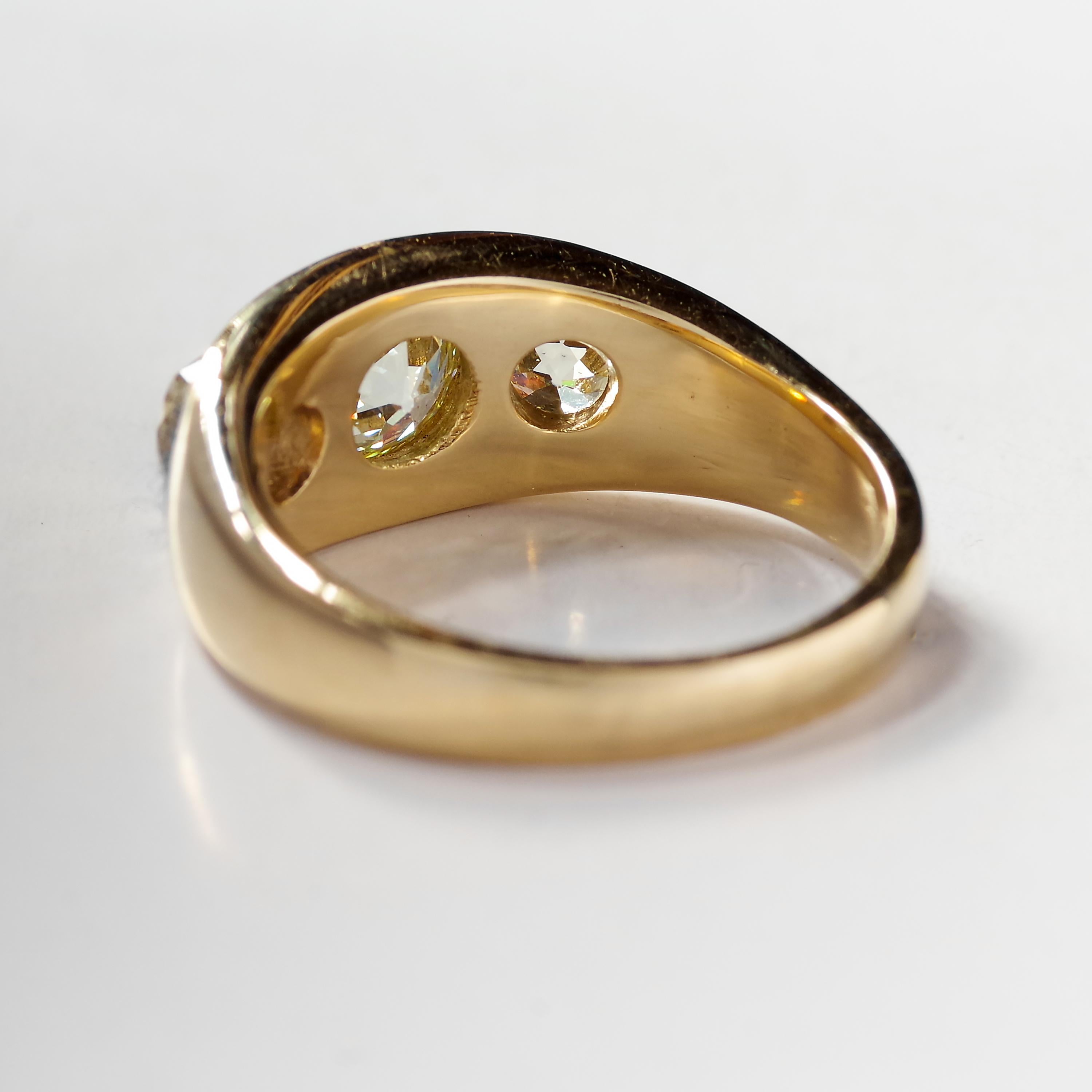 Men’s Diamond Ring Victorian Three Carats 3