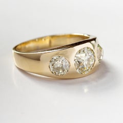 Bague pour homme en diamant Victorien trois carats