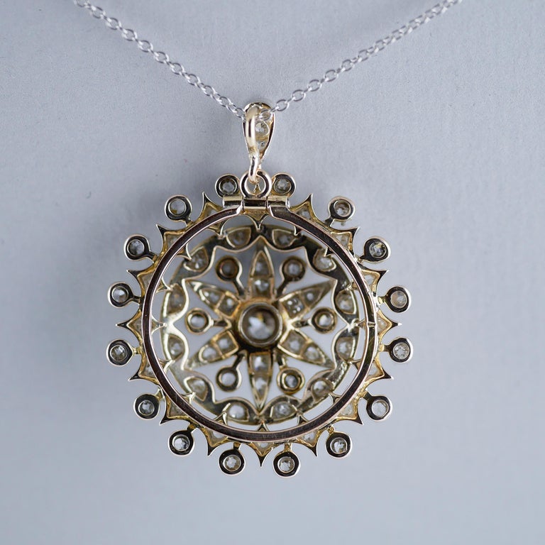 Victorian Diamond Round Pendant, circa 1880 For Sale at 1stDibs